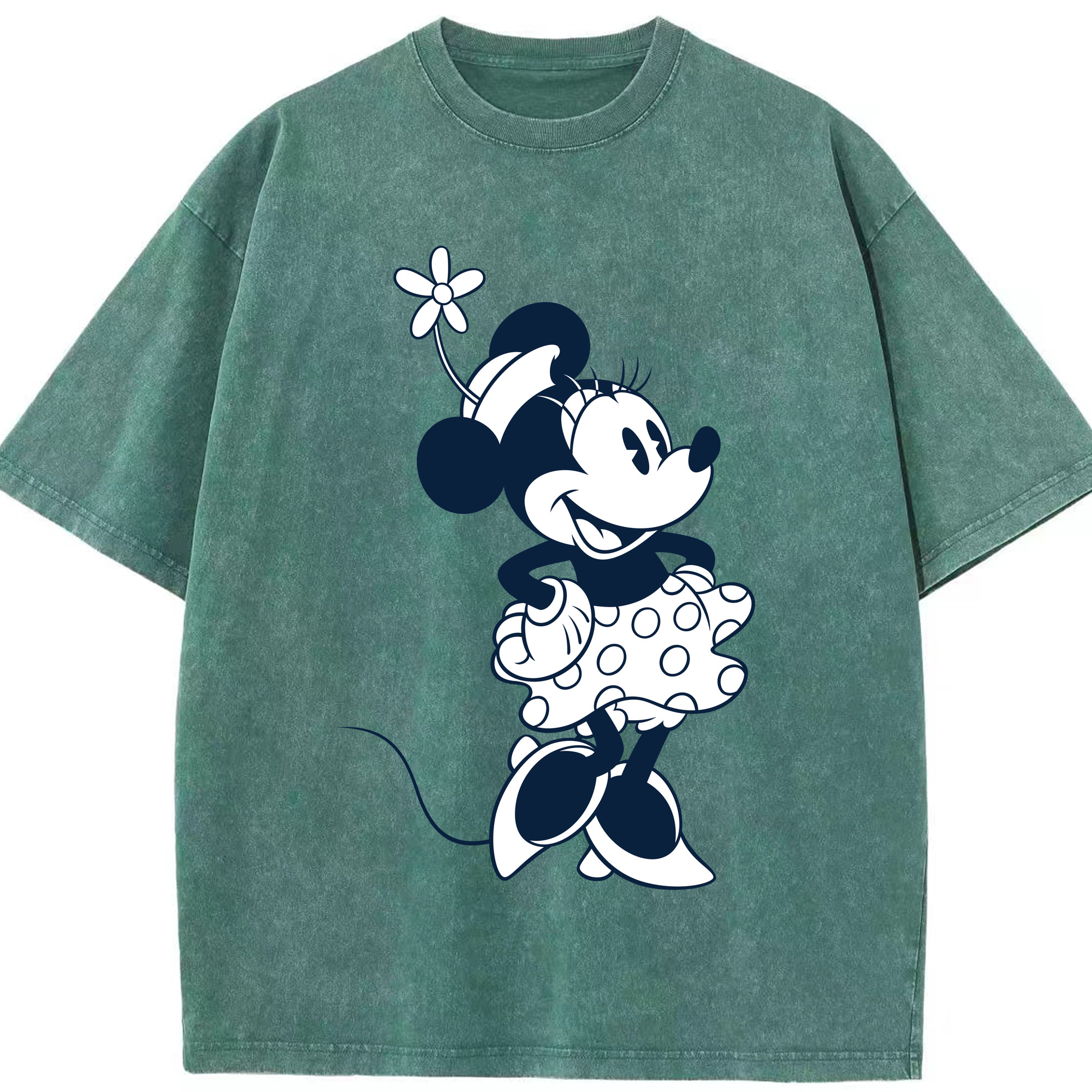 （画像用） ミッキーマウス Mickey Mouse 綿100% ヴィンテージ風 半袖Tシャツ（フロントプリント）